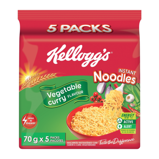 Kellogg's Vegetable Curry Flavoured Instant Noodles 5 x 70g