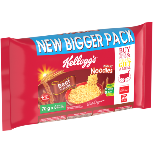Kellogg's Beef Flavoured Instant Noodles 8 x 70g