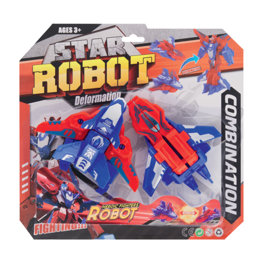 Star Robot Deformation Heroic Fighters Robot 2 Piece (Assorted Item - Supplied At Random)