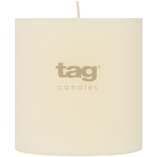 Tag White Chapel Pillar Candle 5 x 12cm
