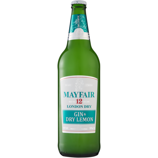 Mayfair Gin & Dry Lemon Spirit Cooler Bottle 660ml