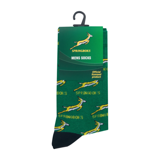 Mens Green Springboks Anklet Socks Size 7 - 11