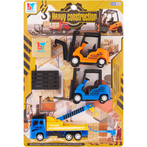 BDR Toys Heavy Construction Truck Set 6 Piece