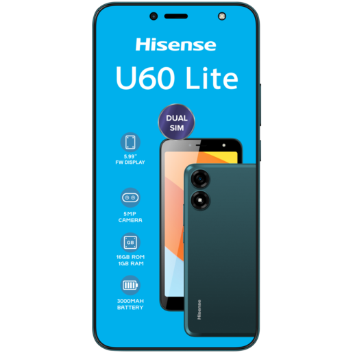 Hisense Green U60 Lite Dual Sim Cell C Network Locked Smartphone 