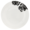 White Dinner Plate With Black Wilderness Print
